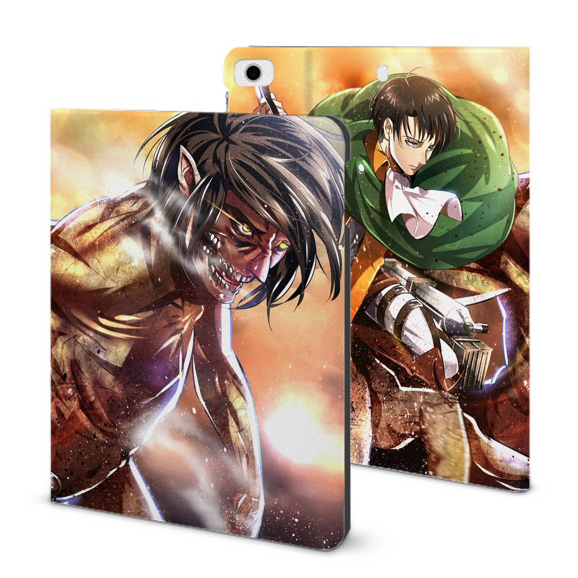 （画像用） 進撃の巨人 Attack on Titan IPad ケース ブック型 PUレザー TPU 耐衝撃 軽量 薄型 ペン収納なし 全面保護 IPad 各モデル対応